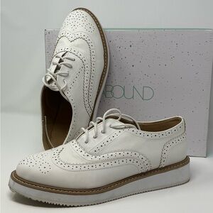 Abound White Perforated Flats Size 8.5 Worn 2-3 times.